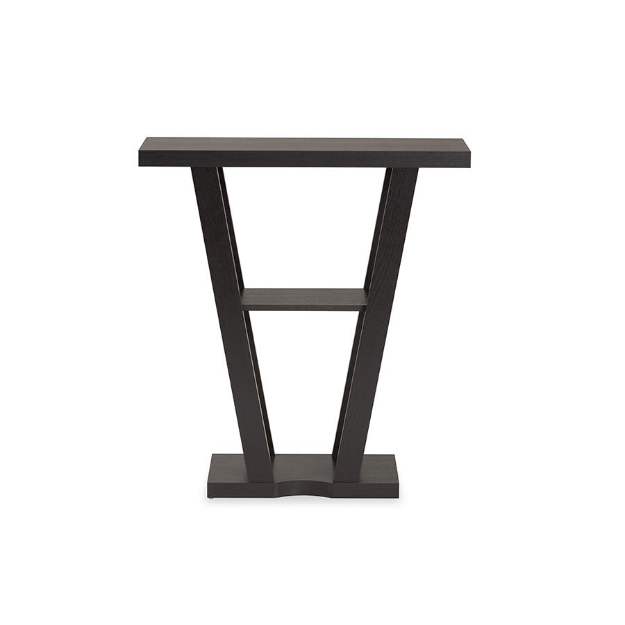 Baxton Studio Boone Modern and Contemporary Dark Brown Finished Wood Console Table
