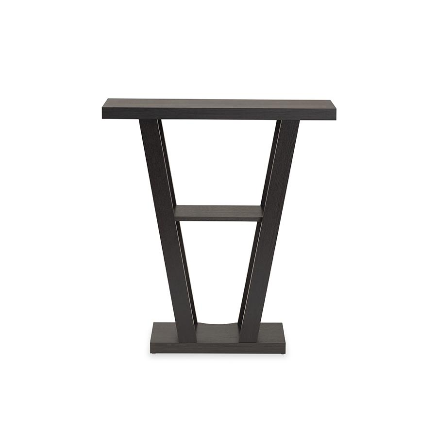 Baxton Studio Boone Modern and Contemporary Dark Brown Finished Wood Console Table