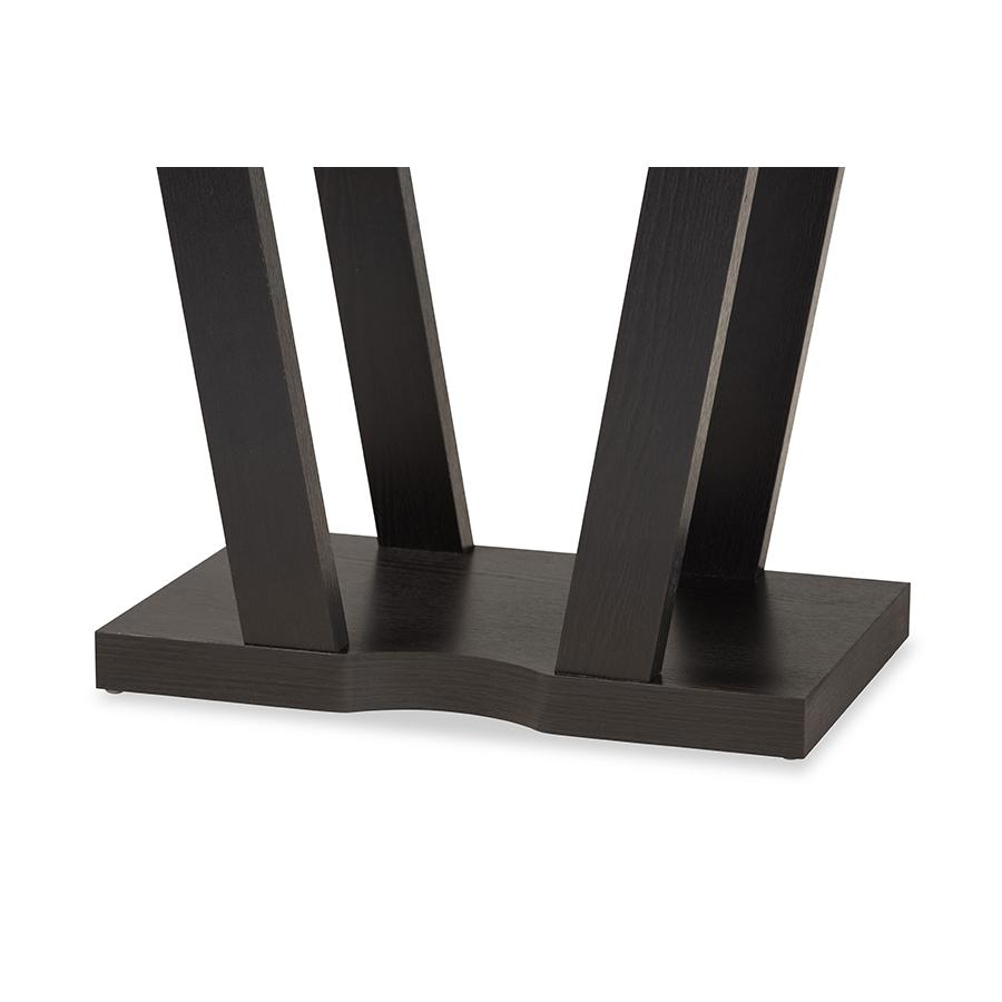 Baxton Studio Boone Modern and Contemporary Dark Brown Finished Wood Console Table