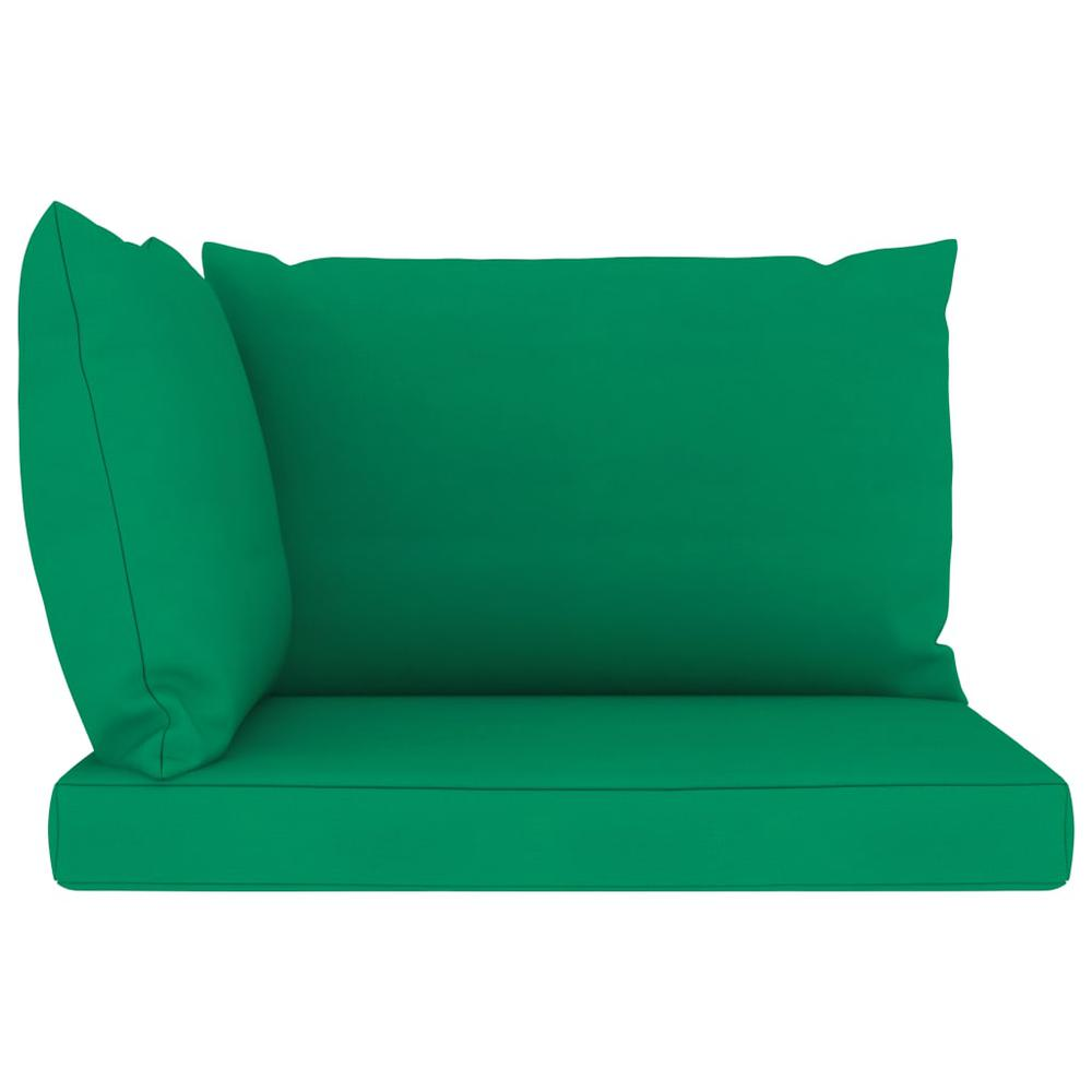 vidaXL Pallet Sofa Cushions 3 pcs Green Fabric, 315069