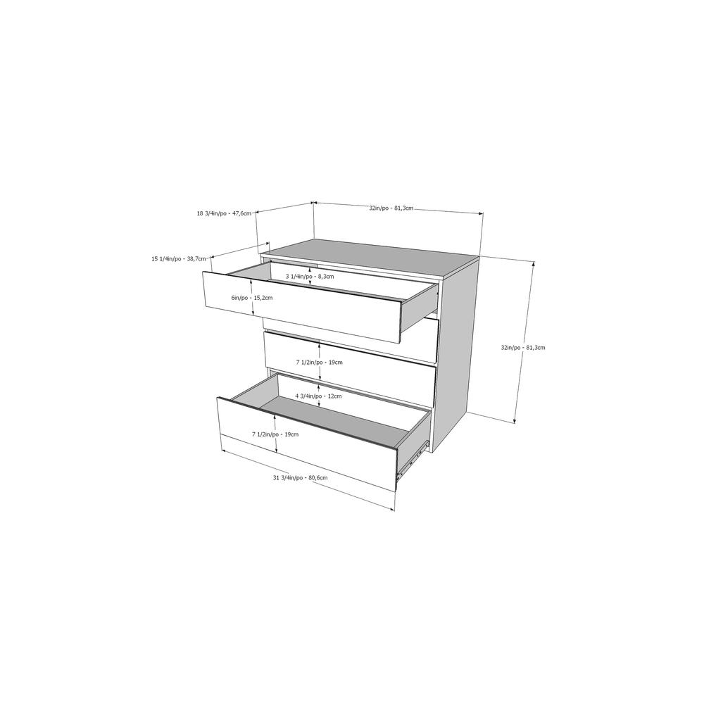 Flora 4 Piece Queen Size Bedroom Set, Bark Grey and White