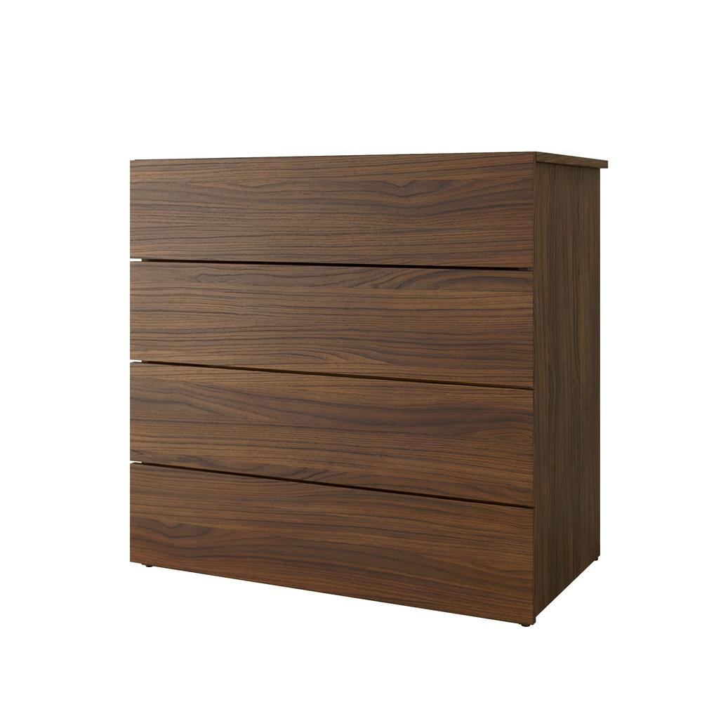 Graham 4 Piece Queen Size Bedroom Set, Walnut
