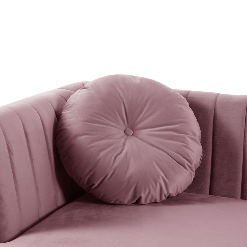 Chloe Black Velvet Sectional Sofa Chaise with USB Charging Port