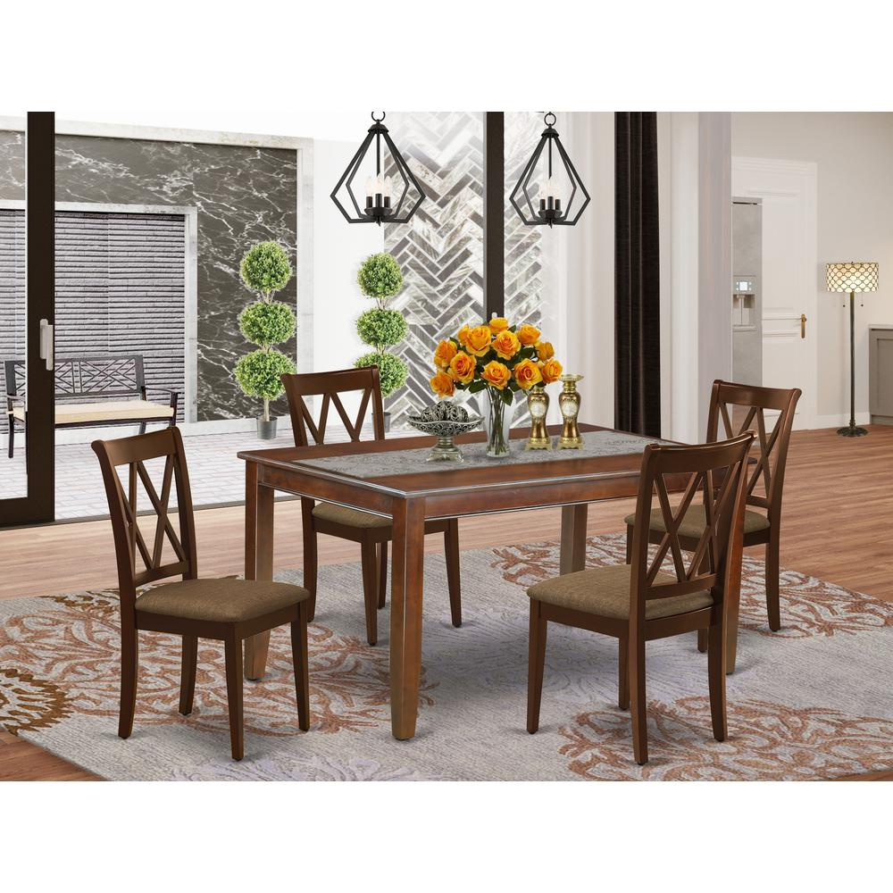 Dining Room Set Mahogany, DUCL5-MAH-C