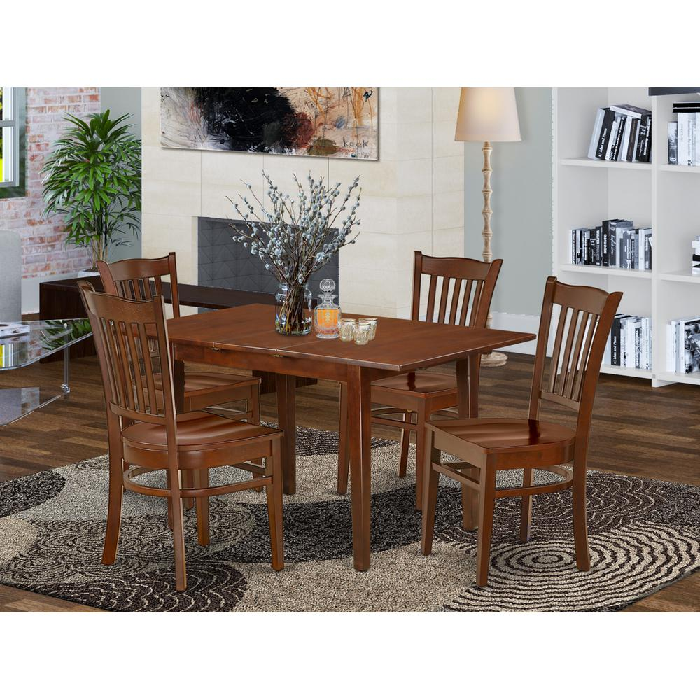 Dining Room Set Mahogany, NOGR5-MAH-W