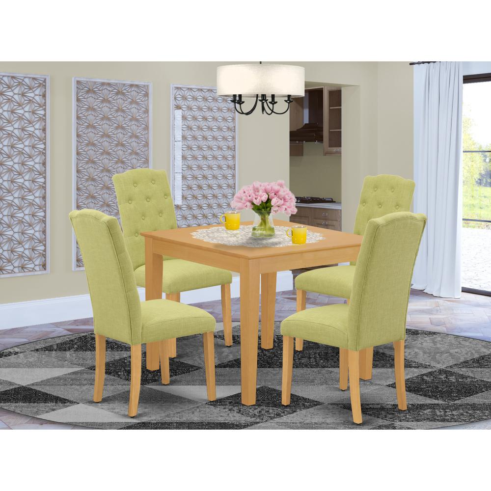 Dining Room Set Oak, OXCE5-OAK-07