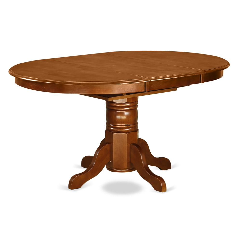 7 PC Dining set-Oval Dining Table with Leaf and 6 Dining Chairs