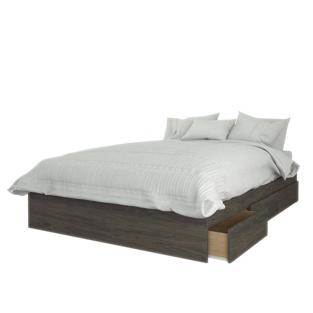Elephant 3 Piece Full Size Bedroom Set, Bark Grey