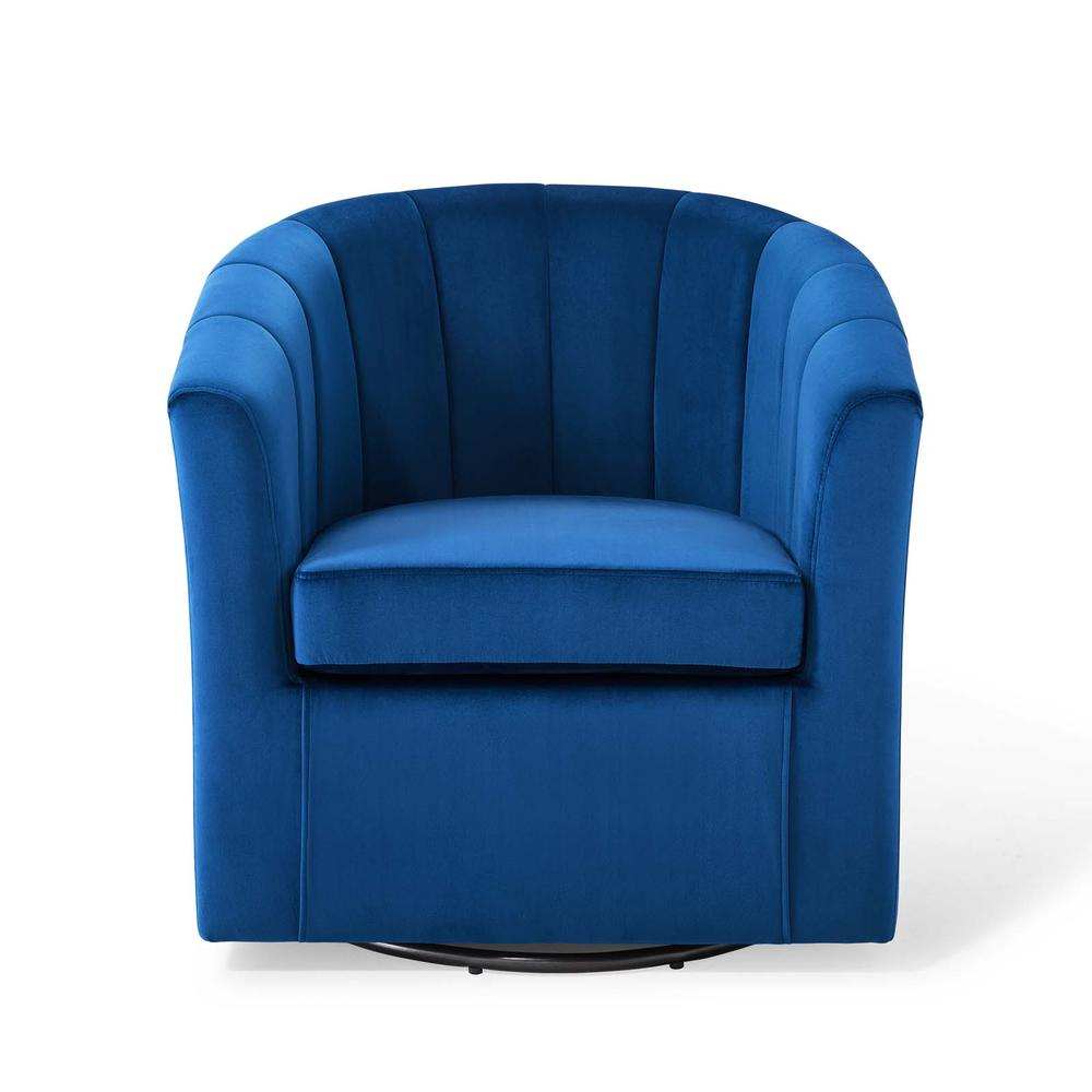 Prospect Performance Velvet Swivel Armchair - Navy EEI-4139-NAV