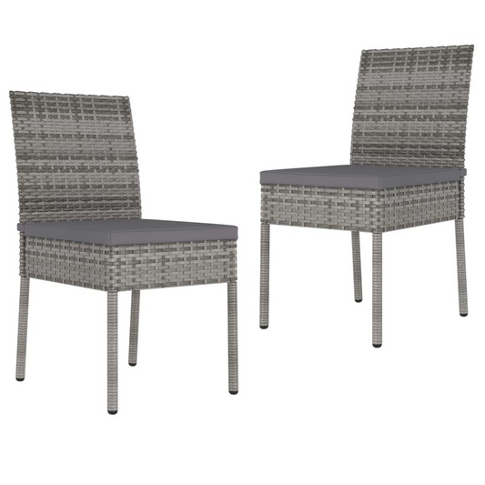 Ava Rattan Gray Dining Chairs