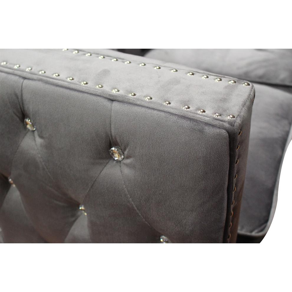 Ruby 2 Pieces Embellished Tufted Sofa & Loveseat