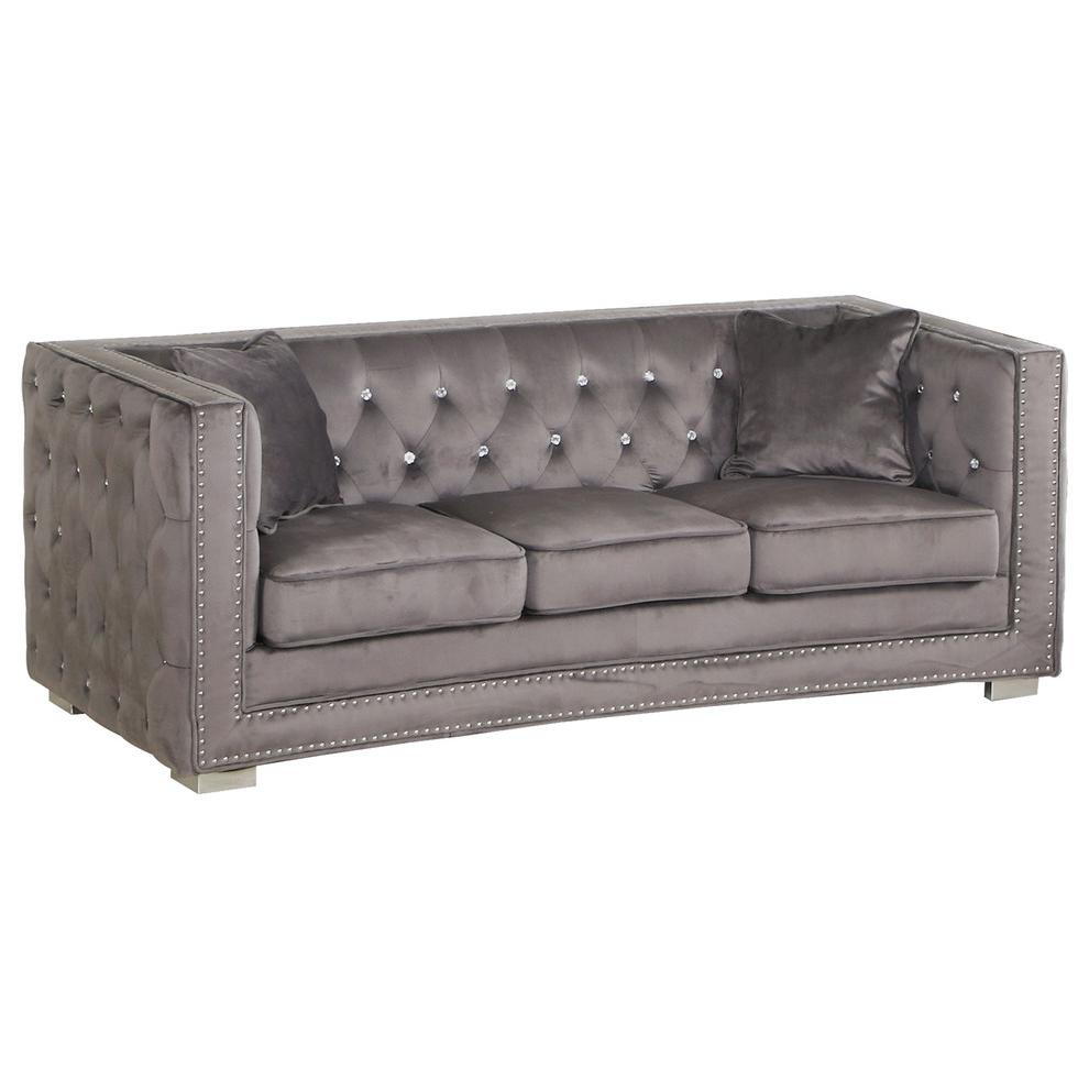 Ruby 2 Pieces Embellished Tufted Sofa & Loveseat