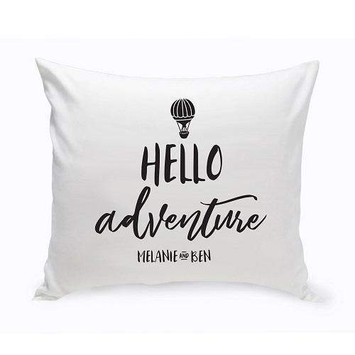 Hello Adventure Throw Pillow