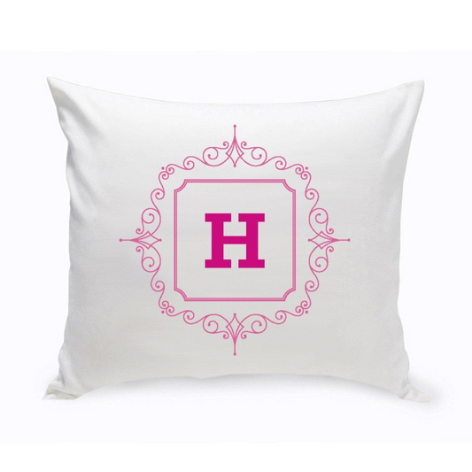 Initial Motif Throw Pillow