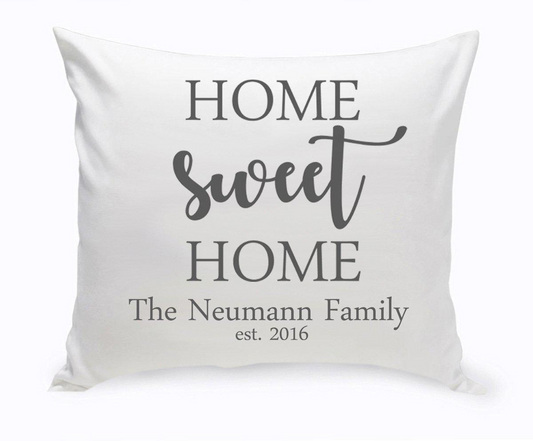 Personalized Home Sweet Home Throw Pillow