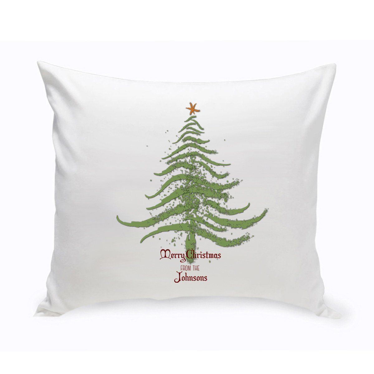 Personalized Vintage Christmas Throw Pillow - All