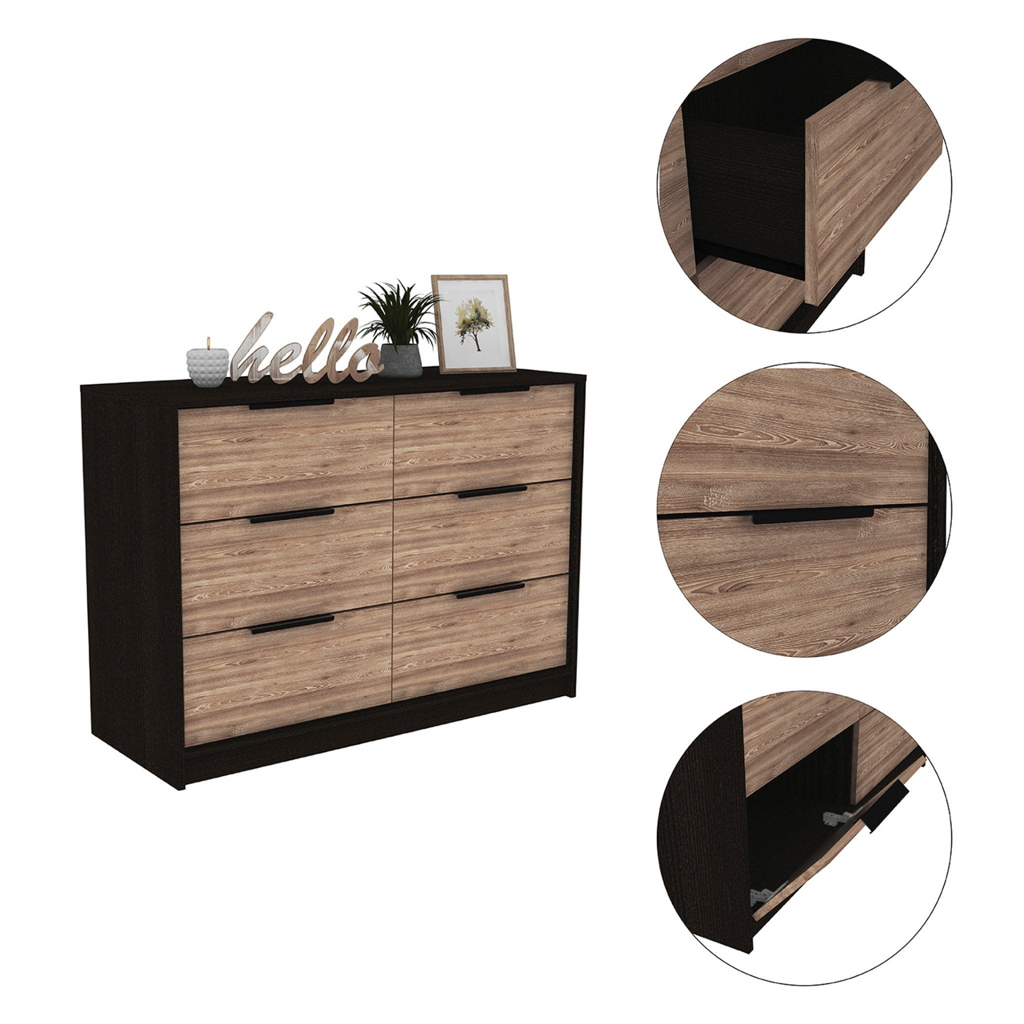 Egeo 4 Drawer Dresser, Vertical Dresser