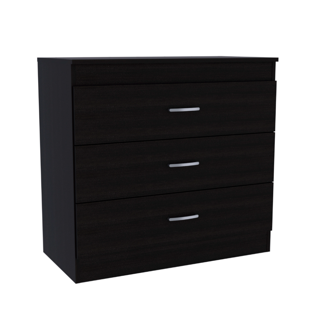 Zurich Three Drawers Dresser, Metal Handle