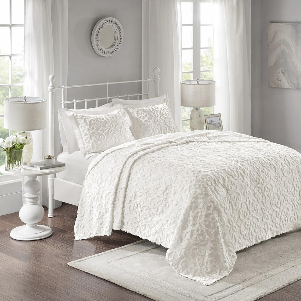 100% Cotton Tufted Chenille Bedspread Set,MP13-5320