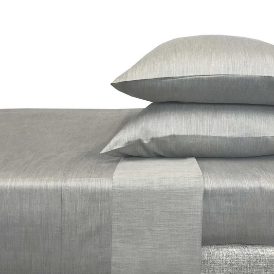 BedVoyage eco-melange Rayon Bamboo Cotton Sheet Sets- Silver