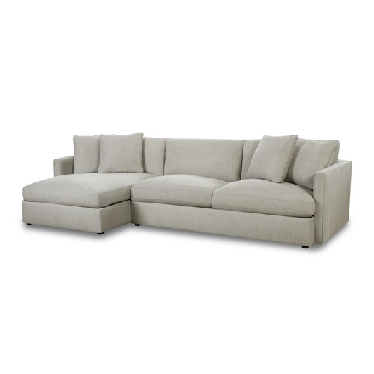 Picket House Furnishings Maddox Left Arm Facing 2PC Sectional Set with Chaise in Slate