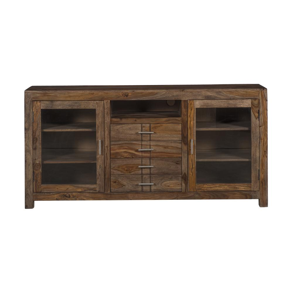 Four Drawer Two Door Media Console, 15245