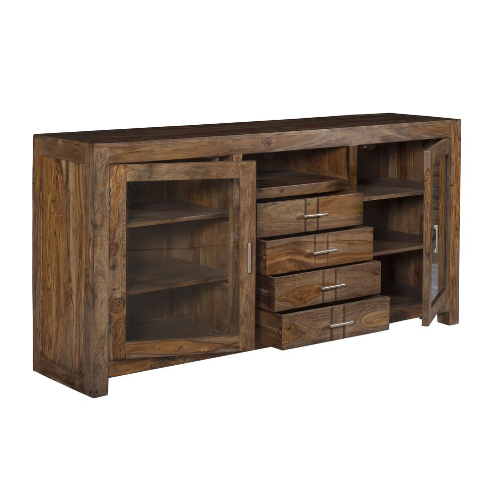 Four Drawer Two Door Media Console, 15245