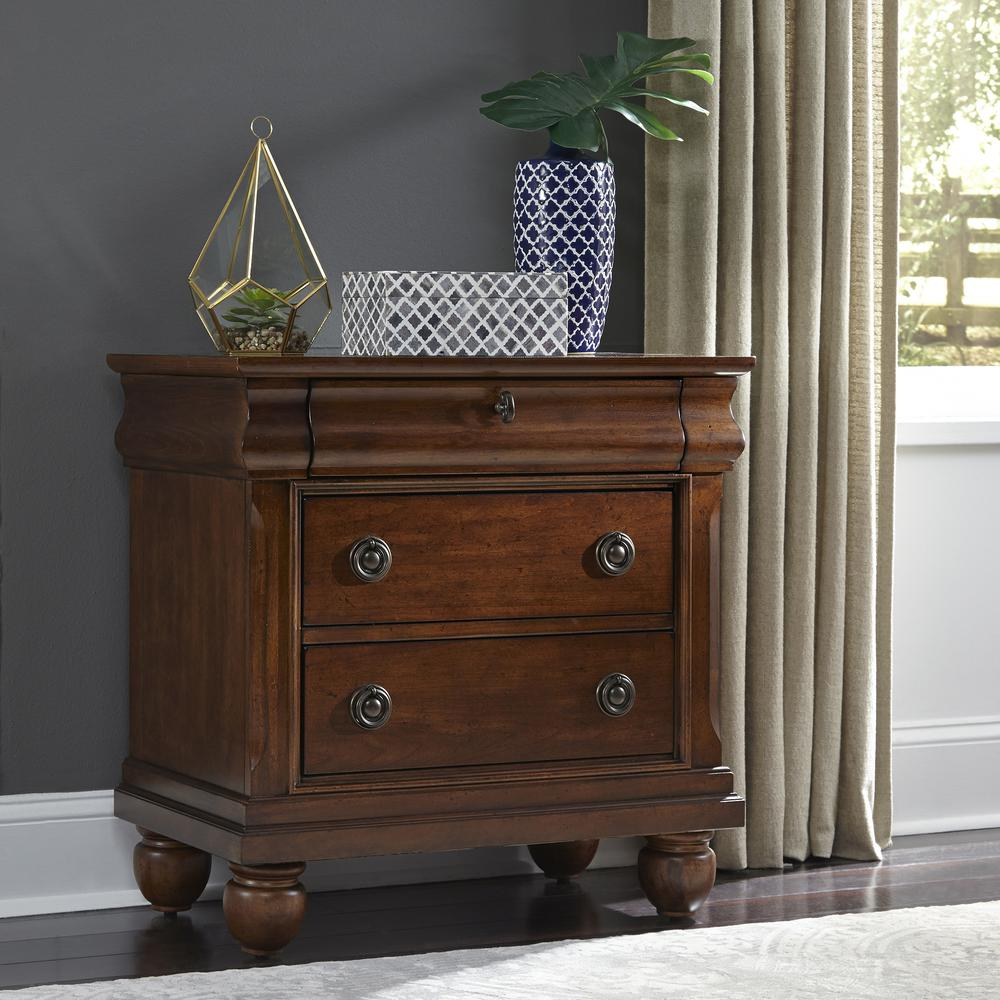 Night Stand, Rustic Cherry Finish