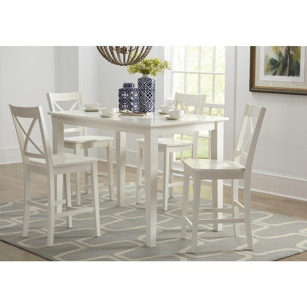 Simplicity Counter Height Dining Table - Paperwhite