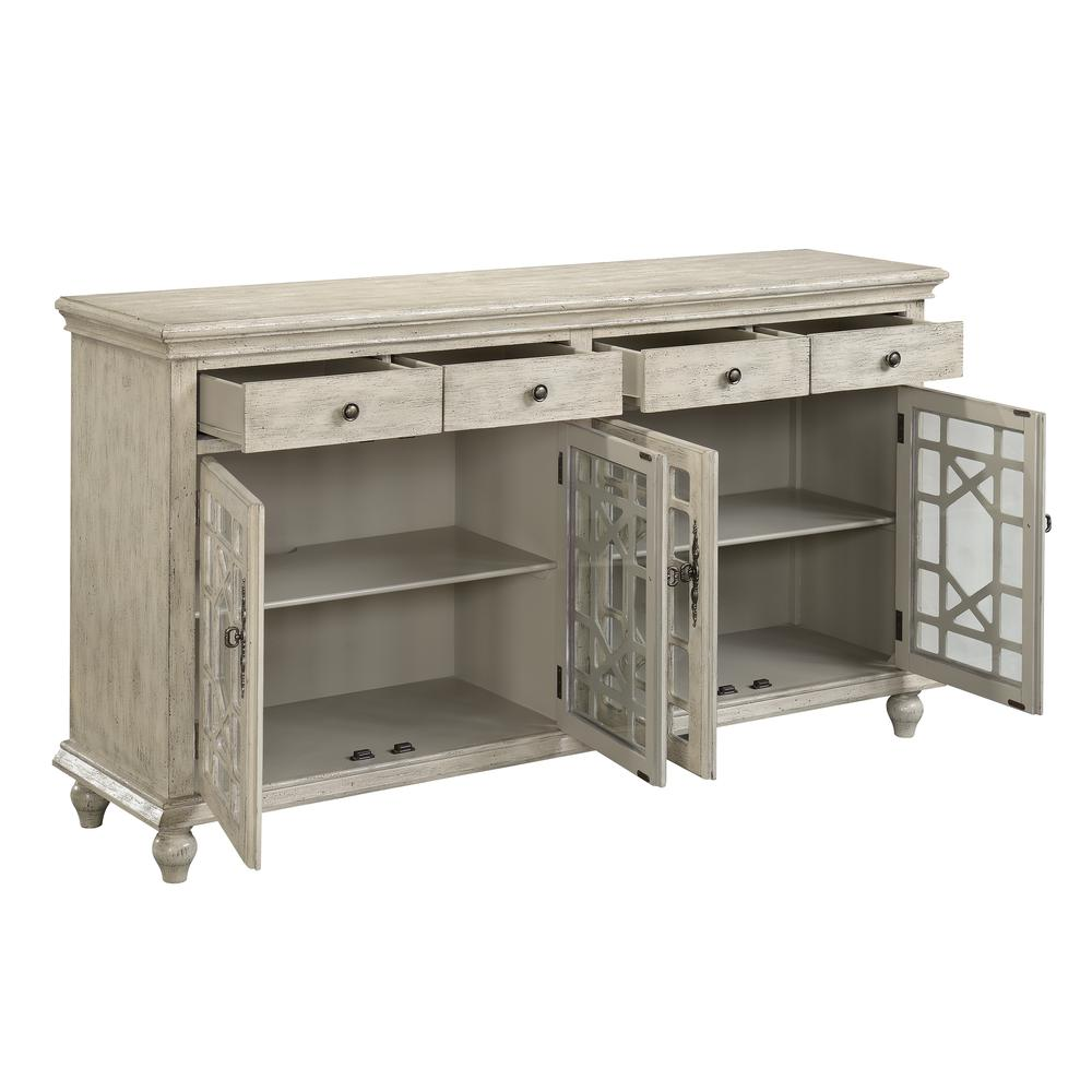 Four Door Four Drawer Media Credenza, 70828