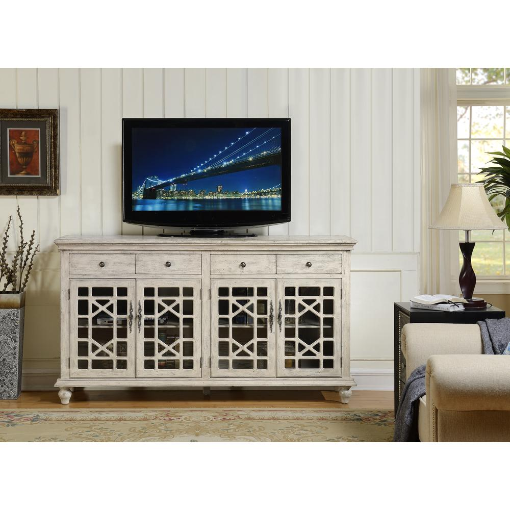 Four Door Four Drawer Media Credenza, 70828