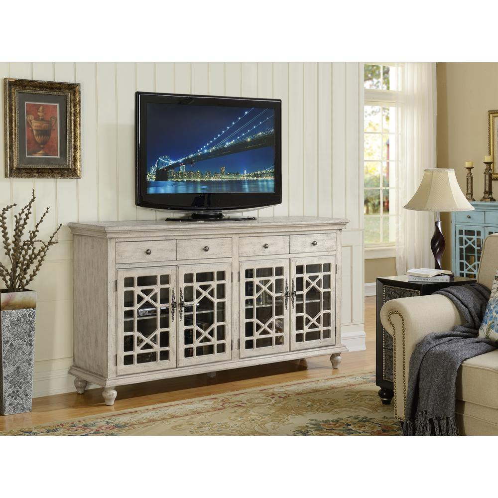 Four Door Four Drawer Media Credenza, 70828