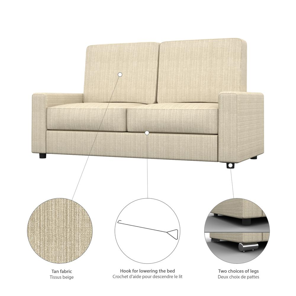 Sofa for Full Wall Bed - Tan