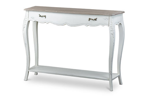 Bourbonnais Wood Traditional French Console Table White/Light Brown