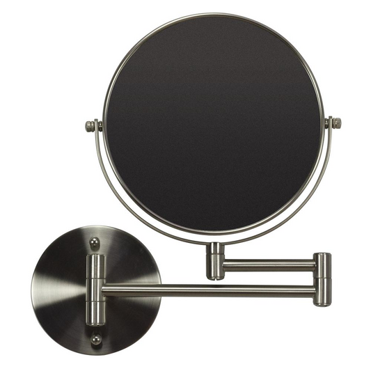 Wall Mount Brushed Nickel Magnifying Mirror in Stainless Steel Finish, AI-20277