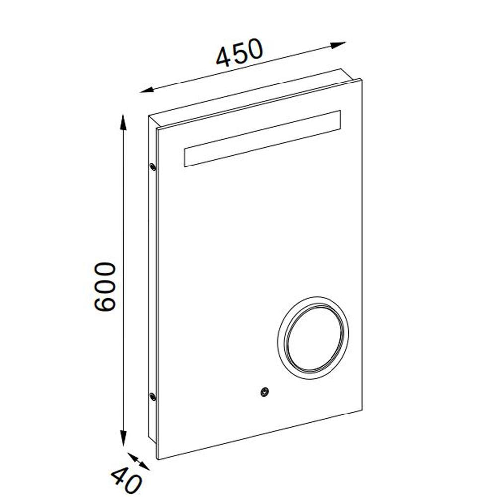 Wall Mount Aluminum LED Backlit Mirror in Aluminum Finish, AI-28695