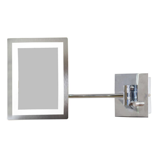 Wall Mount Chrome Magnifying Mirror in Stainless Steel Finish, AI-558