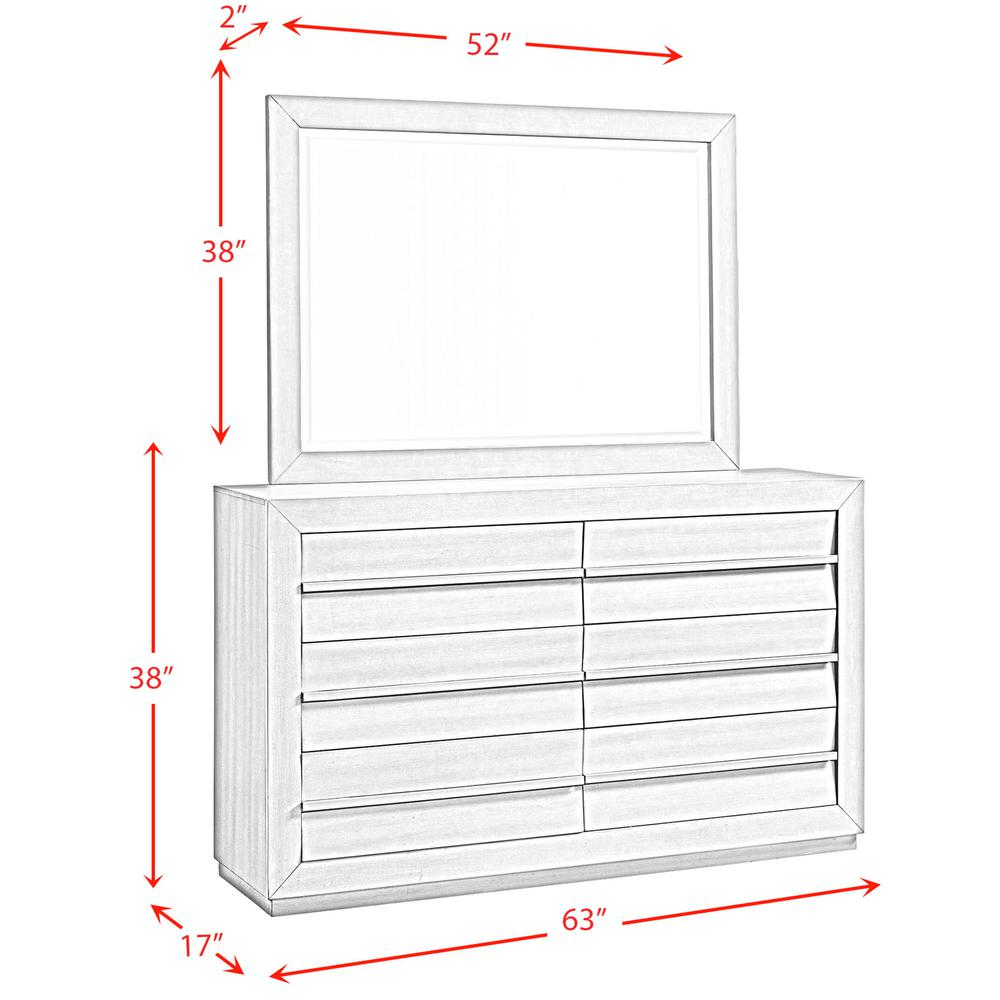 Picket House Furnishings Cosmo 7-Drawer Dresser with Mirror in Grey