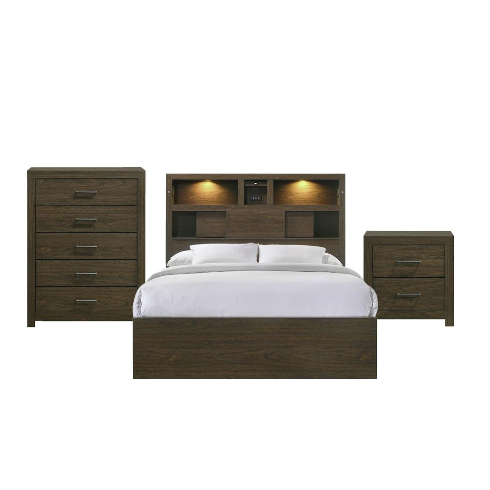 Picket House Furnishings Hendrix Queen Music 3PC Bedroom Set in Walnut