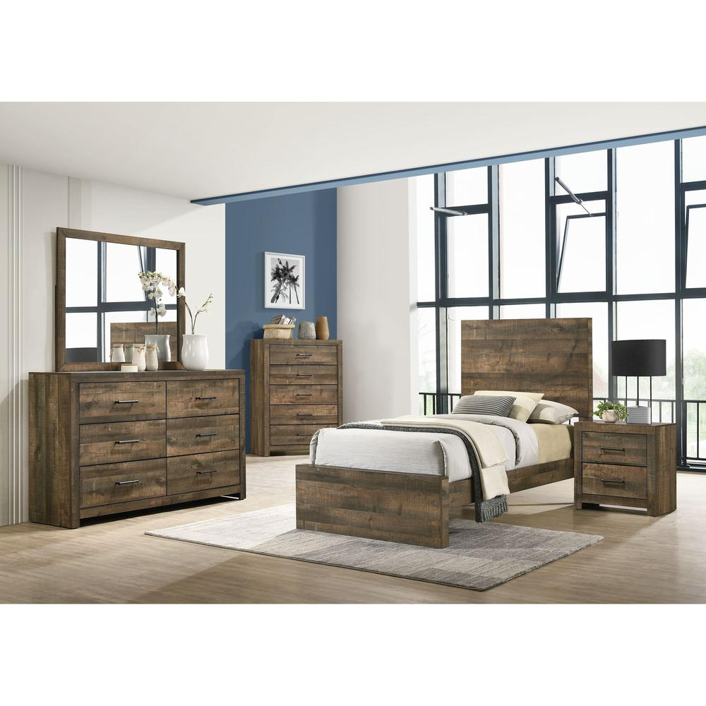 The Picket House Furnishings Beckett Twin Panel 6PC Bedroom Set