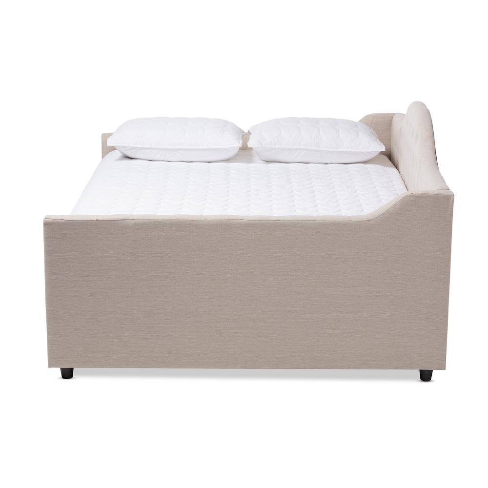 Eliza Modern and Contemporary Light Beige Fabric Upholstered Full Size Daybed