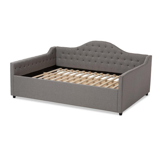 Eliza Modern and Contemporary Grey Fabric Upholstered Queen Size Daybed