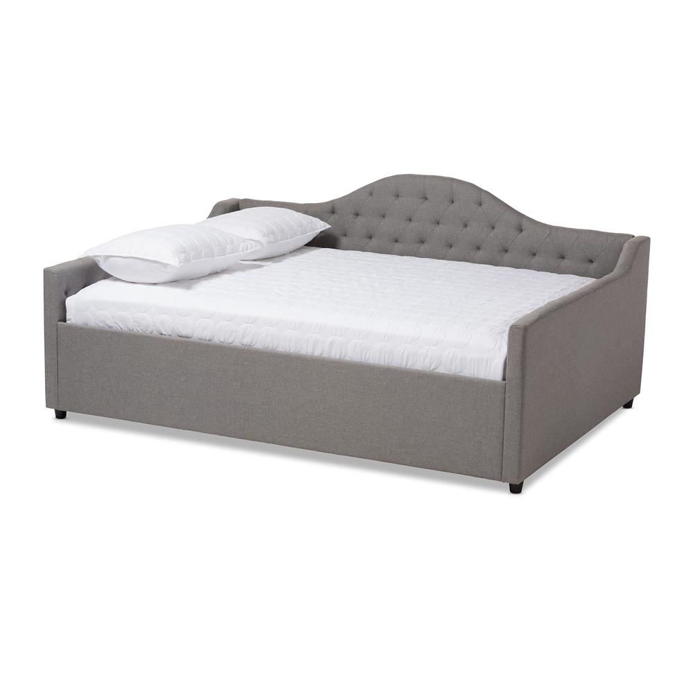 Eliza Modern and Contemporary Grey Fabric Upholstered Queen Size Daybed