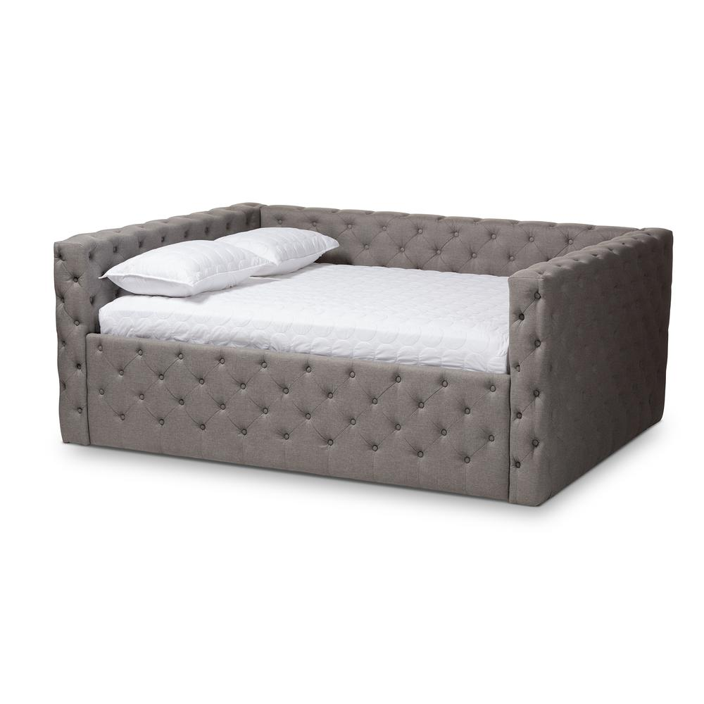 Anabella Modern and Contemporary Grey Fabric Upholstered Queen Size Daybed