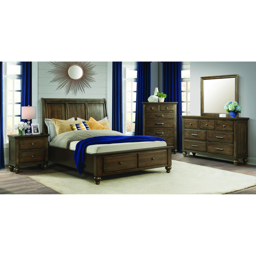 Channing King 2-Drawer Platform Storage 4PC Bedroom Set