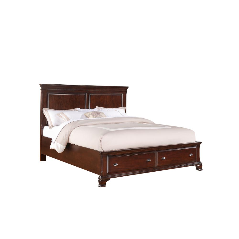 Brinley Cherry King Storage 3PC Bedroom Set