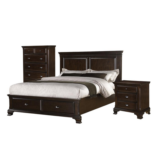 Brinley Cherry Queen Storage Bed