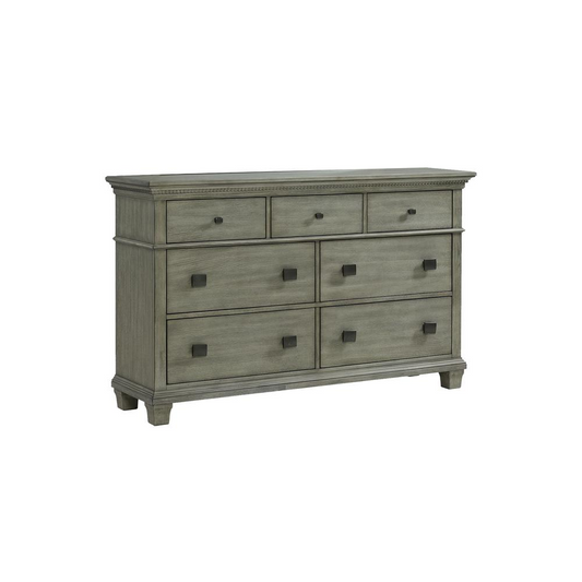 Clovis 7-Drawer Dresser in Grey