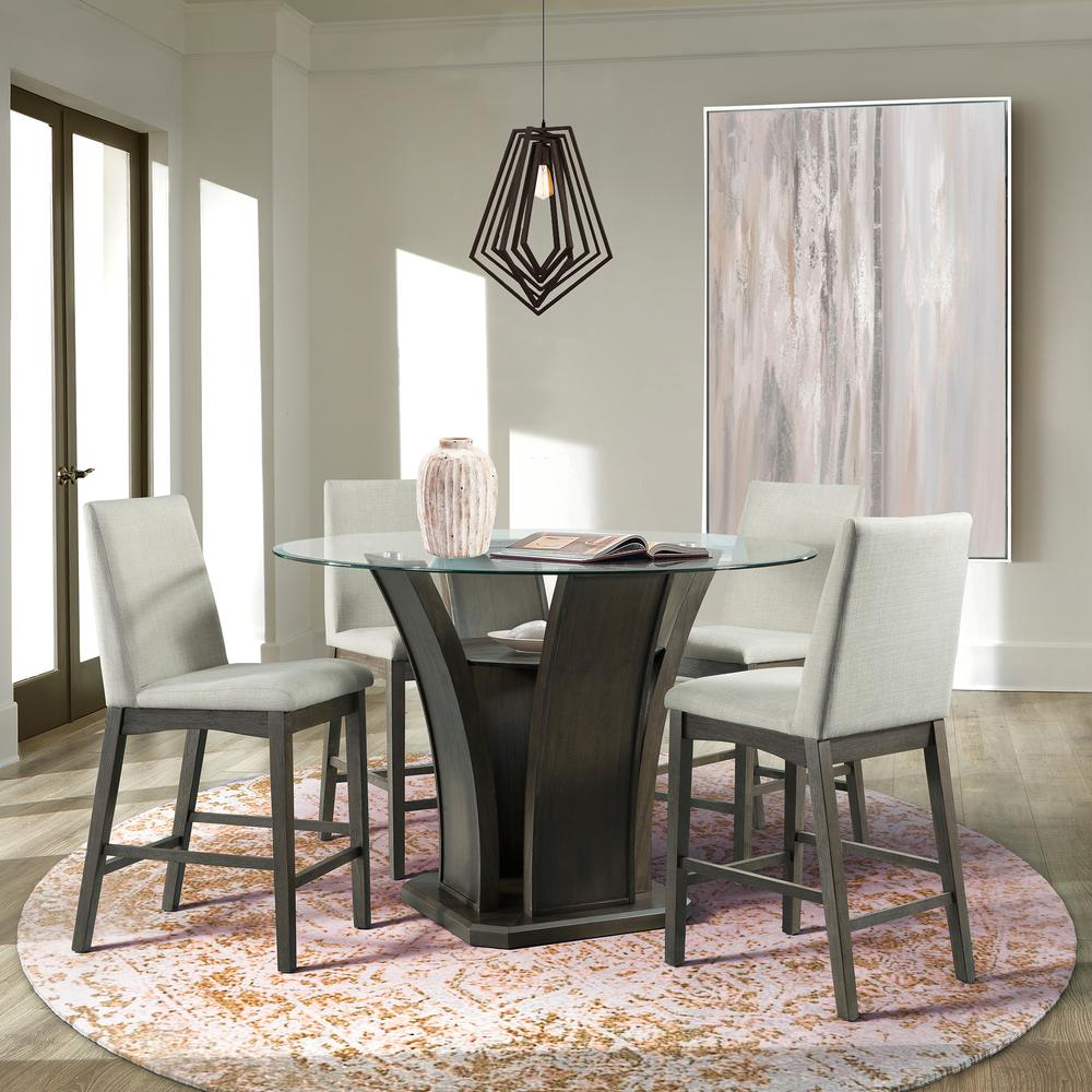 Simms Round Counter Height Dining Table in Walnut