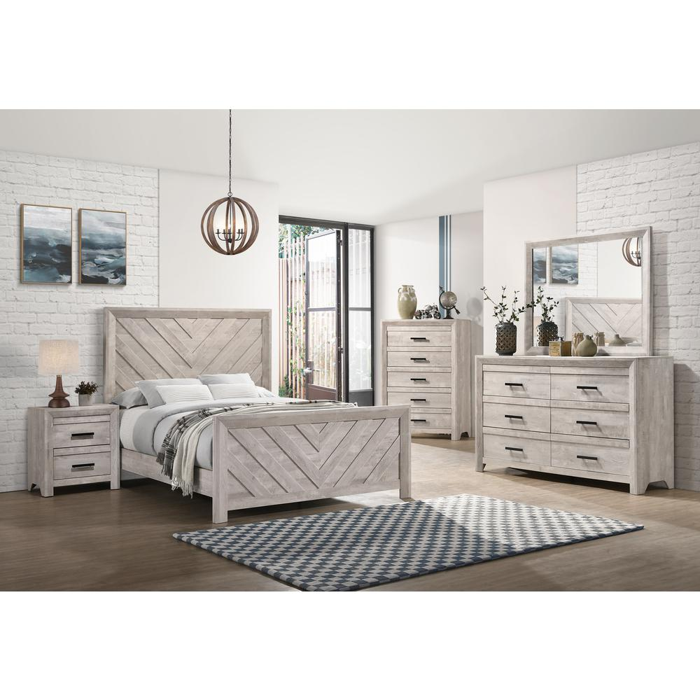 Picket House Furnishings Keely Queen Panel 3PC Bedroom Set in White